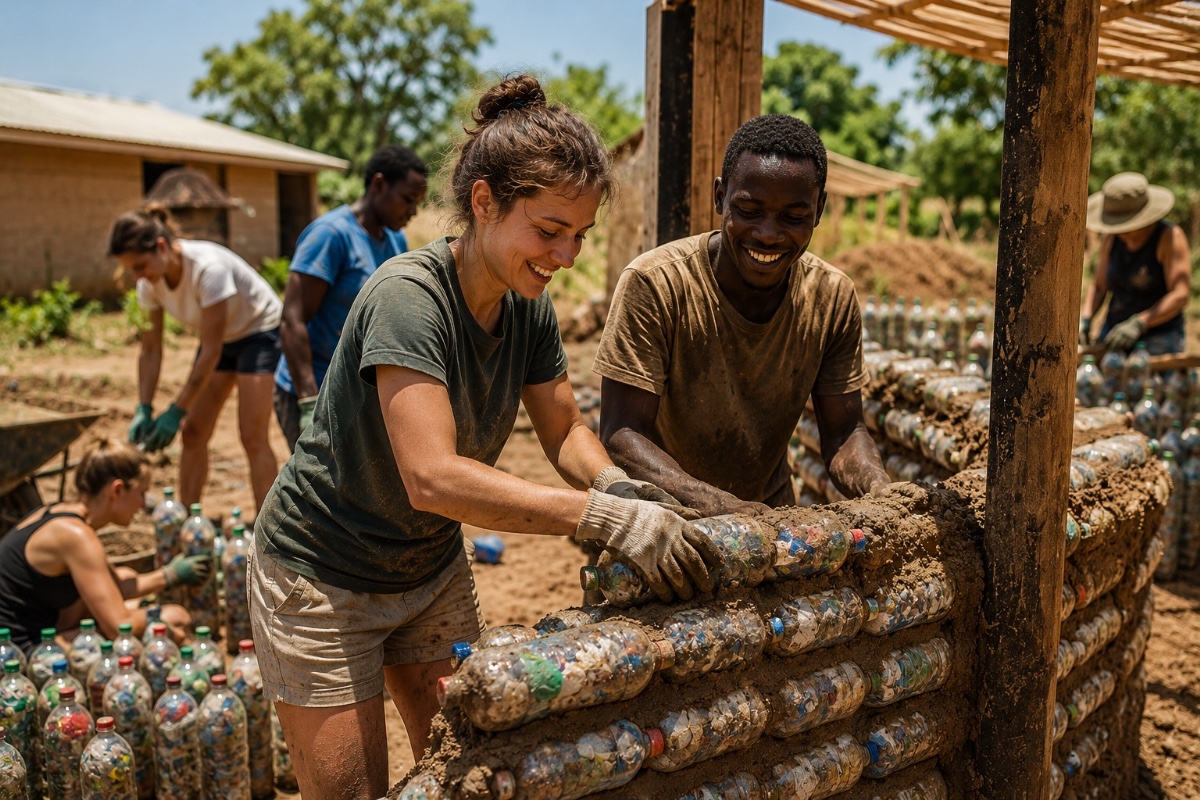 Eco building & community project, Zambia, Livingstone, Zambia